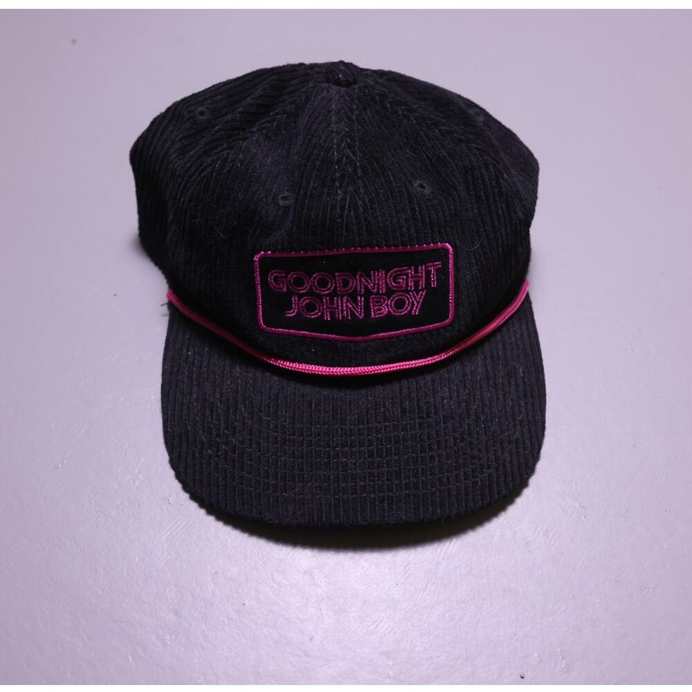 Good Night John Boy Corduroy Hat 100% Cotton Black cap